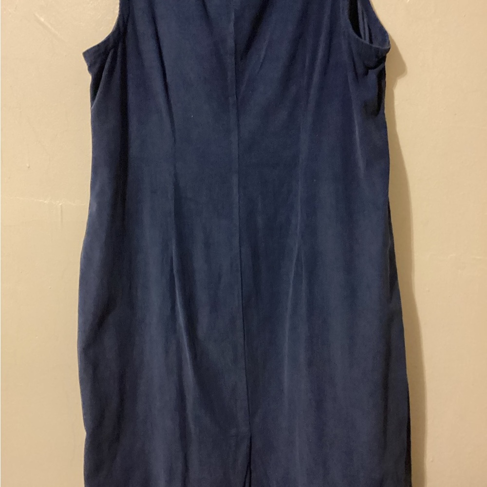 Woman Within Navy Corduroy Jumper 14/16 dress - Picture 4 of 7